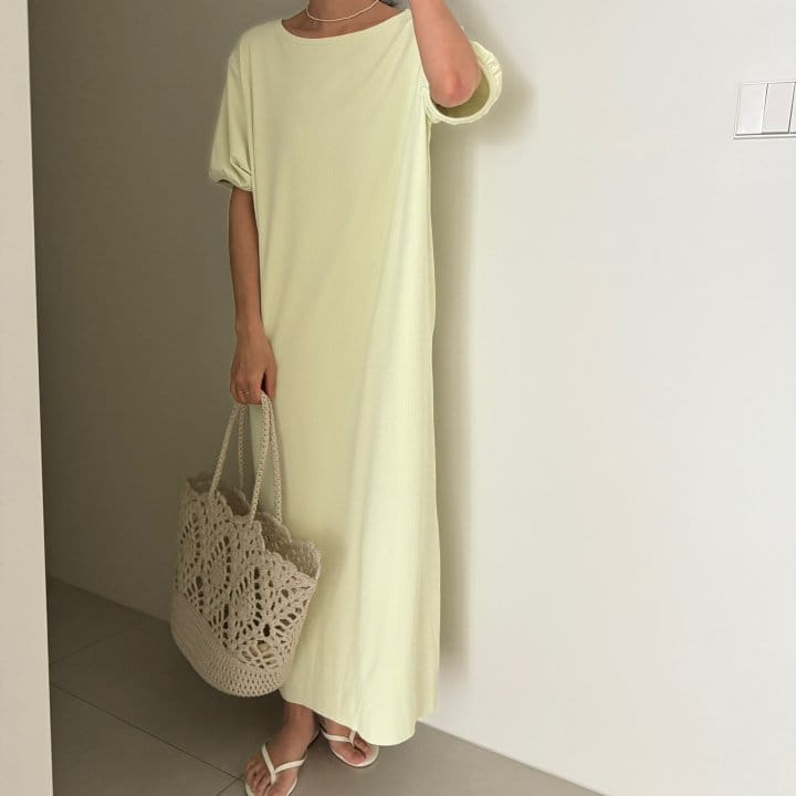 Ripple - Korean Women Fashion - #momslook - Semi Rib One-Piece