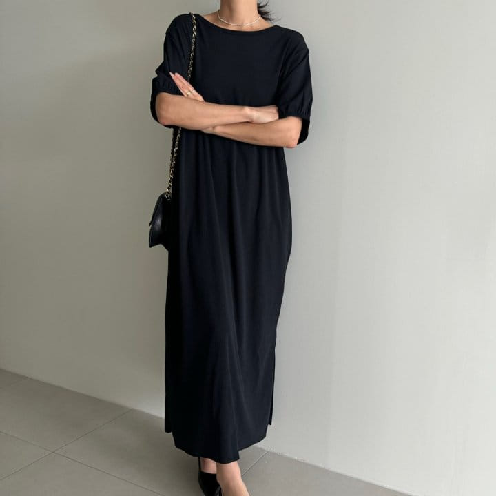 Ripple - Korean Women Fashion - #restrostyle - Semi Rib One-Piece - 6