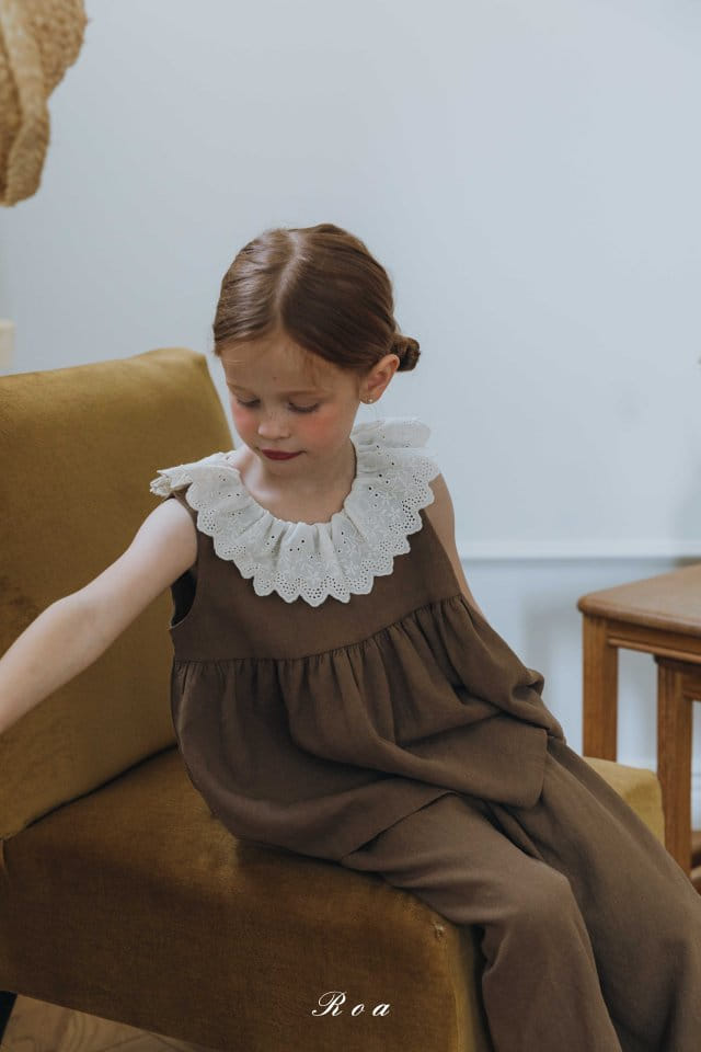 Roa - Korean Children Fashion - #minifashionista - Margaret Top Bottom Set - 4