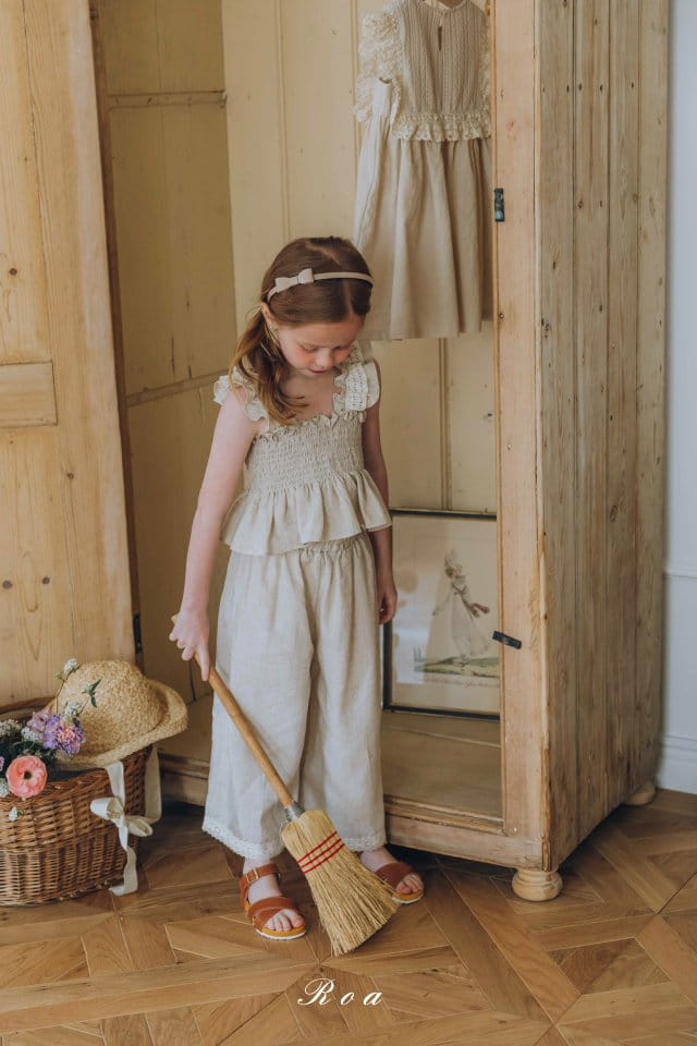 Roa - Korean Children Fashion - #prettylittlegirls - Smoke Top Bottom Set - 4