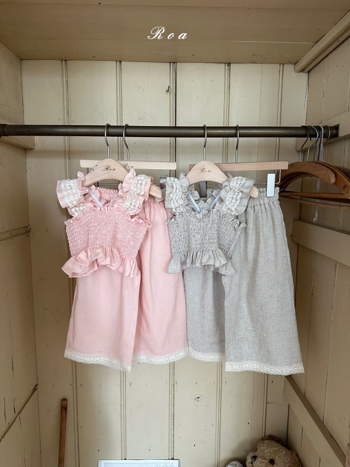 Roa - Korean Children Fashion - #toddlerclothing - Smoke Top Bottom Set - 5