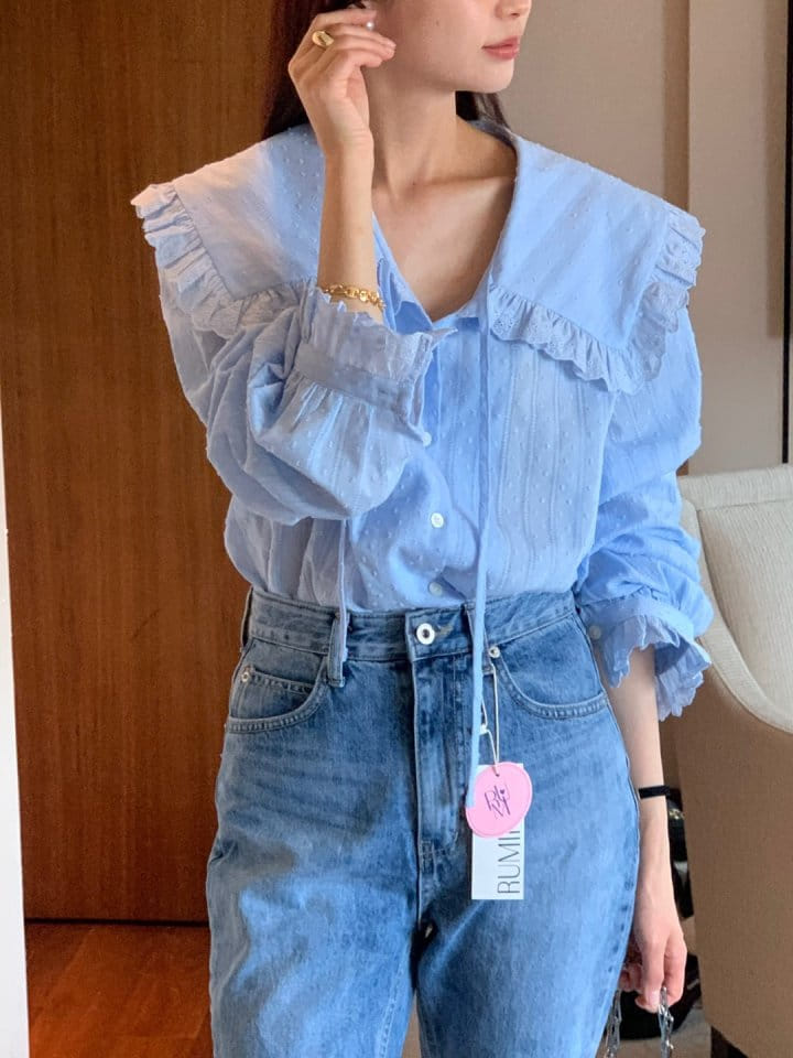 Rumiru - Korean Women Fashion - #momslook - Lace Frill Blouse - 7