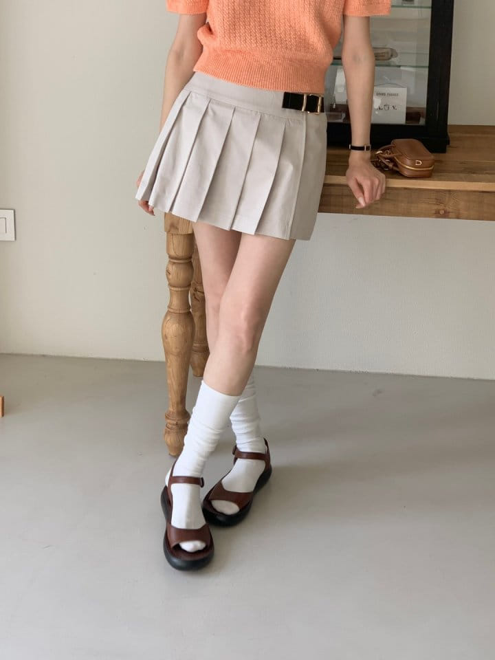 Rumiru - Korean Women Fashion - #romanticstyle - Buckle Wrap Skirt - 5