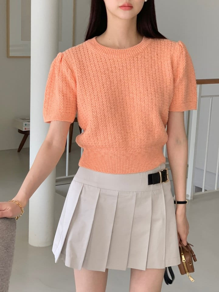 Rumiru - Korean Women Fashion - #thatsdarling - Puff Short Sleeve Tee - 6