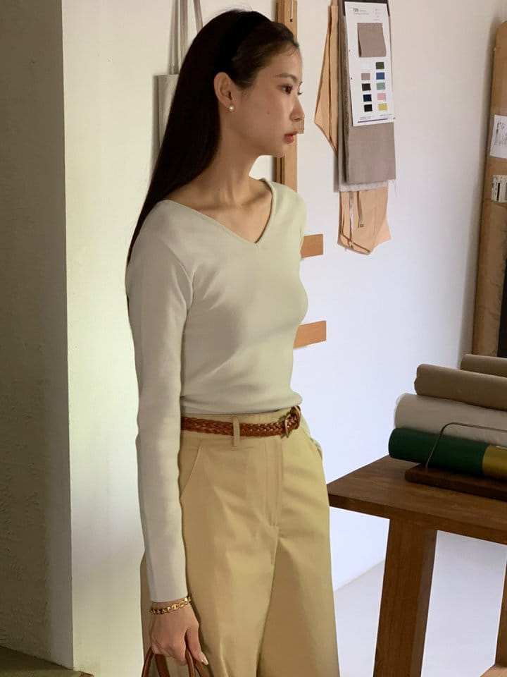 Rumiru - Korean Women Fashion - #thatsdarling - Two Way U Neck Knit - 3