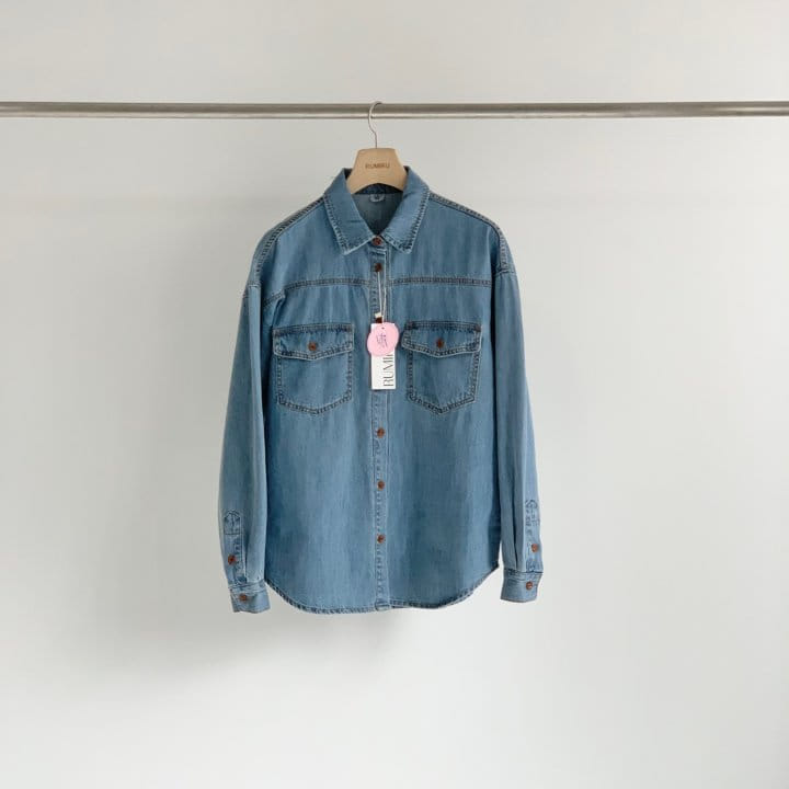 Rumiru - Korean Women Fashion - #vintageinspired - Giselle Denim Shirt - 5