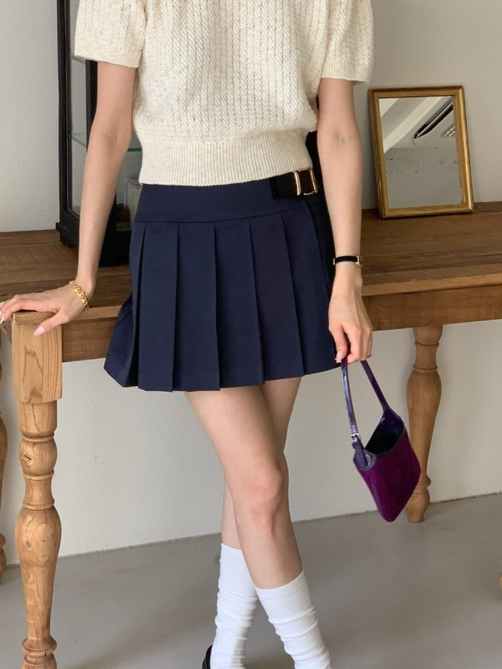 Rumiru - Korean Women Fashion - #vintagekidsstyle - Buckle Wrap Skirt - 2