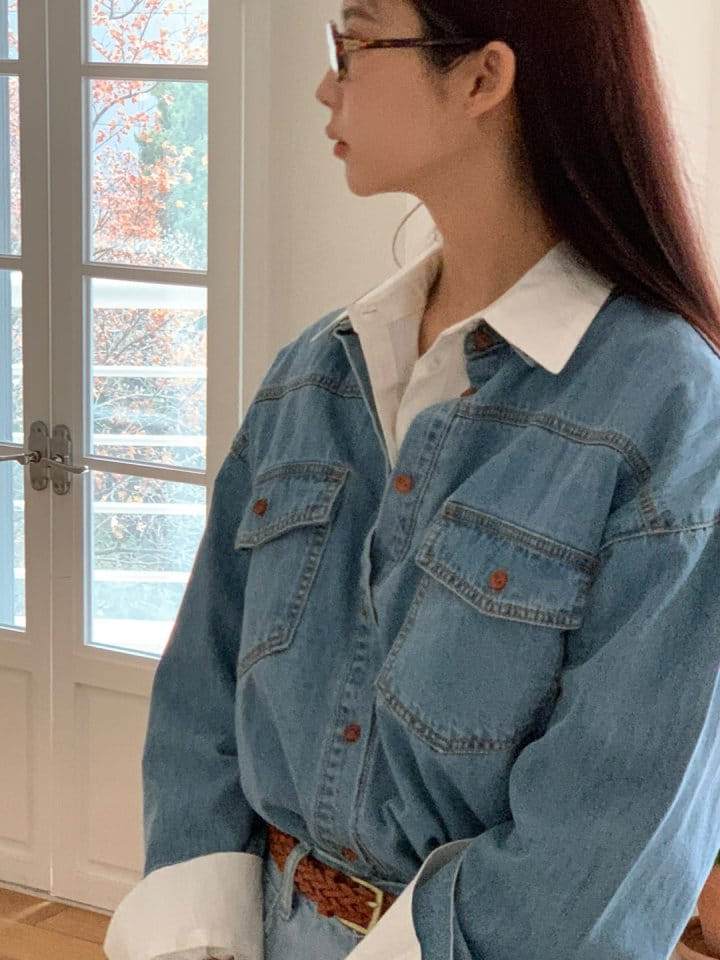 Rumiru - Korean Women Fashion - #momslook - Giselle Denim Shirt - 4