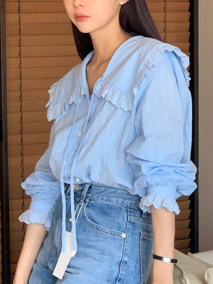 Rumiru - Korean Women Fashion - #womensfashion - Lace Frill Blouse - 6