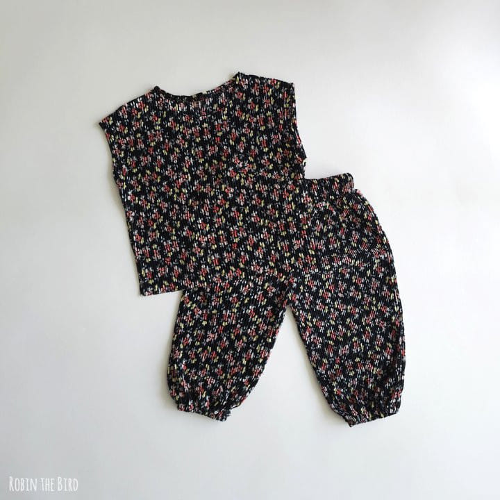 Saerobin - Korean Children Fashion - #Kfashion4kids - Flower Pleats Top Bottom Set - 8