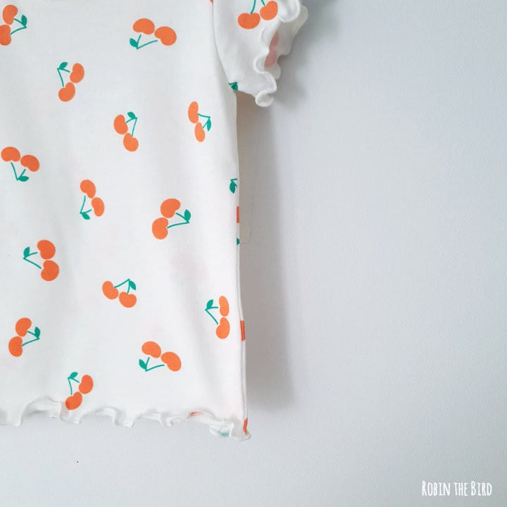 Saerobin - Korean Children Fashion - #Kfashion4kids - Cherry Terry Short Sleeve East Wear - 6