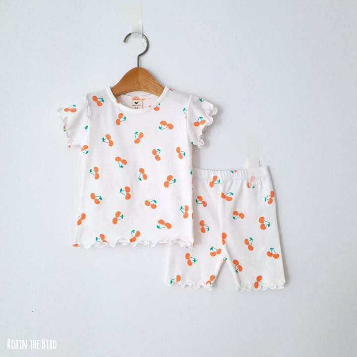 Saerobin - Korean Children Fashion - #fashionkids - Cherry Terry Short Sleeve East Wear - 2