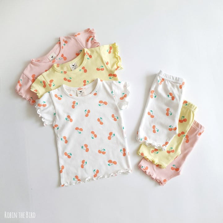 Saerobin - Korean Children Fashion - #magicofchildhood - Cherry Terry Short Sleeve East Wear - 8