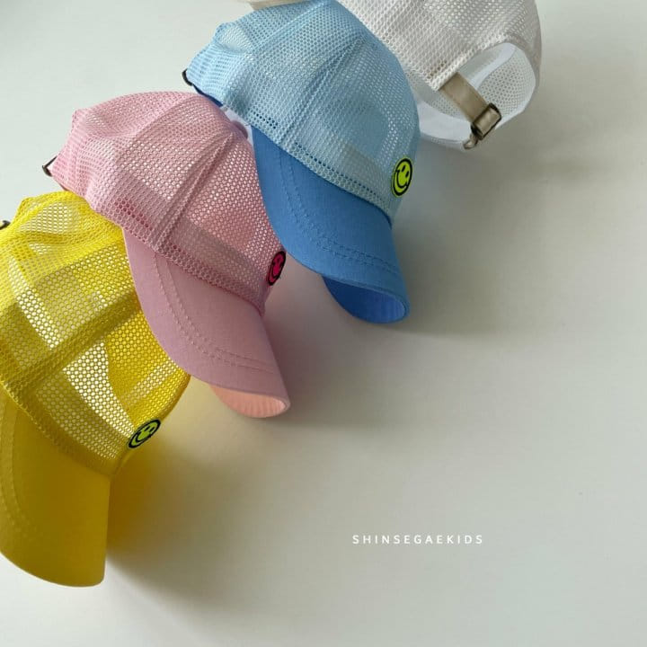 Shinseage Kids - Korean Children Fashion - #fashionkids - Mini Smile Mesh Ball Cap - 8
