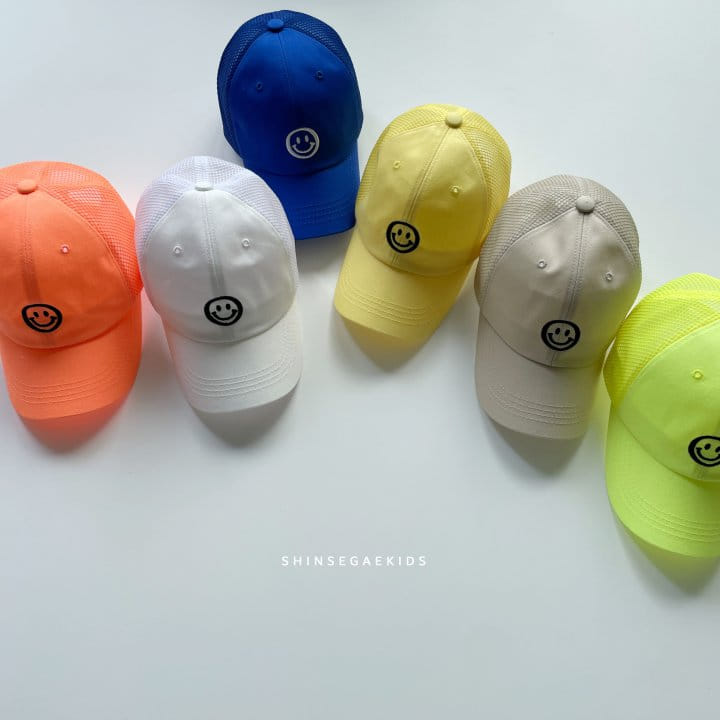 Shinseage Kids - Korean Children Fashion - #prettylittlegirls - Smile Mesh Ball Cap