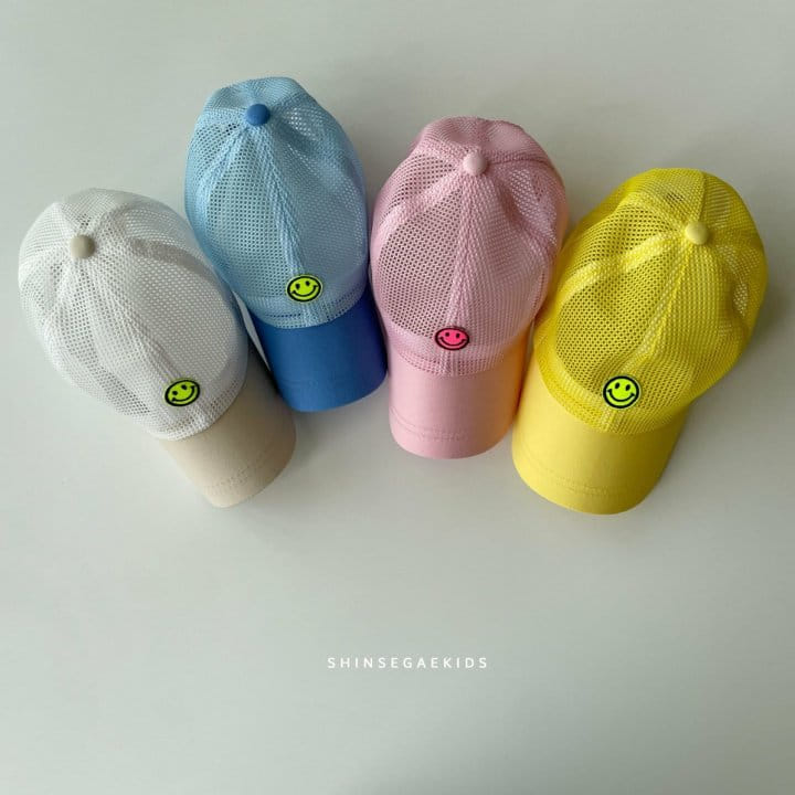 Shinseage Kids - Korean Children Fashion - #todddlerfashion - Mini Smile Mesh Ball Cap