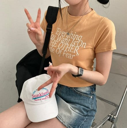 Sienne - Korean Women Fashion - #momslook - Everything Slim Short Sleeve Tee - 7