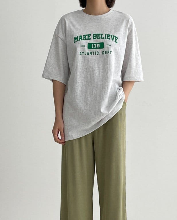 Sienne - Korean Women Fashion - #momslook - Believe Box Short Sleeve Tee - 3