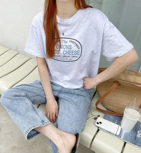 Sienne - Korean Women Fashion - #momslook - Onions Crop Short Sleeve Tee