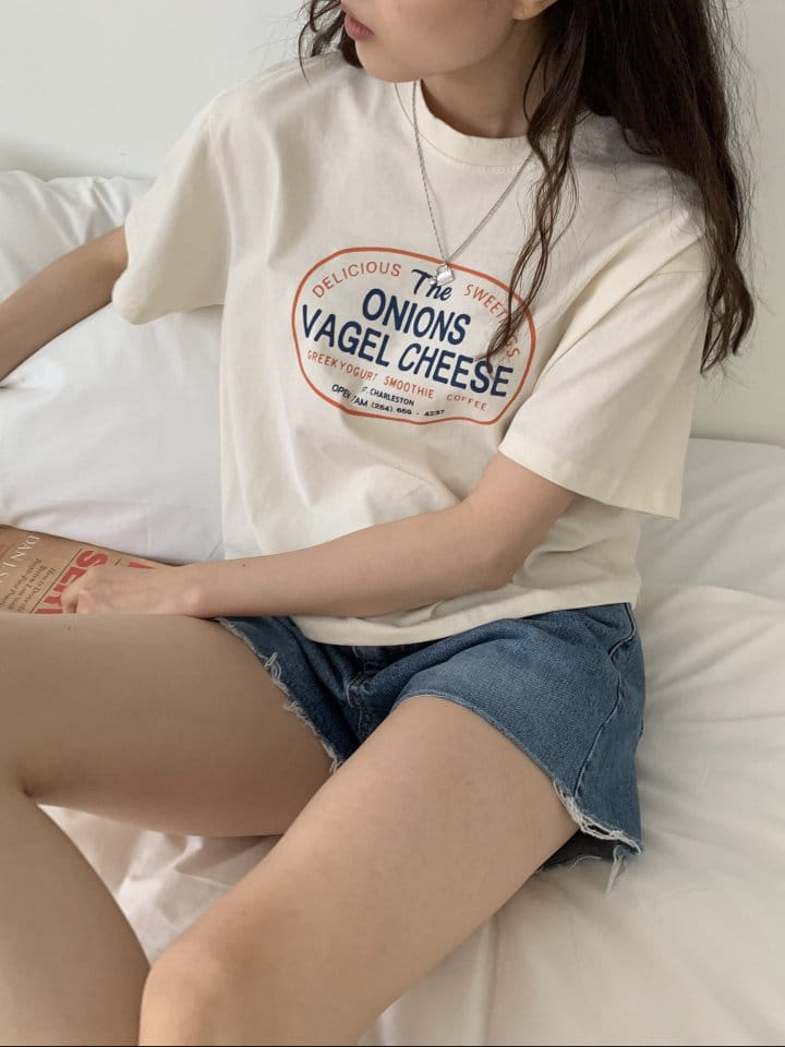 Sienne - Korean Women Fashion - #momslook - Onions Crop Short Sleeve Tee - 5