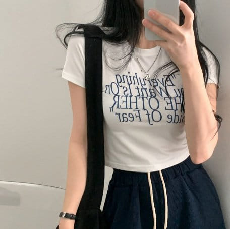 Sienne - Korean Women Fashion - #thelittlethings - Everything Slim Short Sleeve Tee - 2