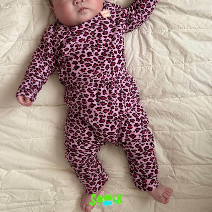 Stick - Korean Baby Fashion - #babyoninstagram - Cat Top Bottom Set - 10