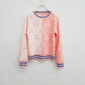 T.j - Korean Children Fashion - #childofig - Bbooing Cherry Half Half C Knit
