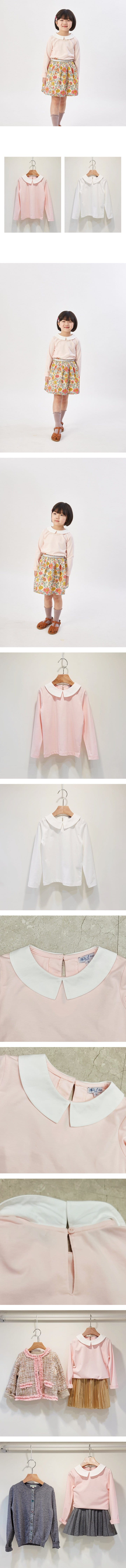 T.j - Korean Children Fashion - #fashionkids - Circle Collar Tee - 2