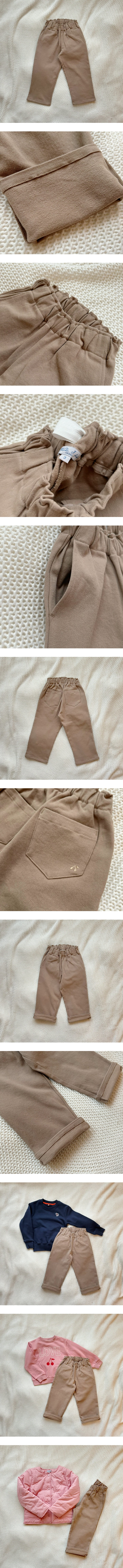 T.j - Korean Children Fashion - #magicofchildhood - Fleece C Span Pants - 2