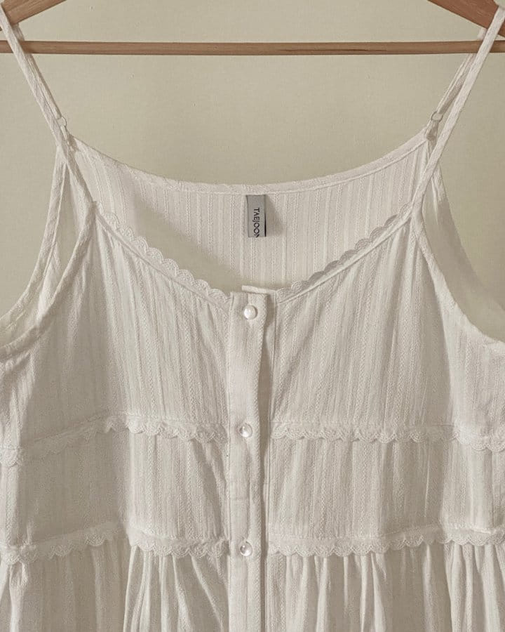 Taejoon - Korean Women Fashion - #womensfashion - Lace String One-Piece - 4