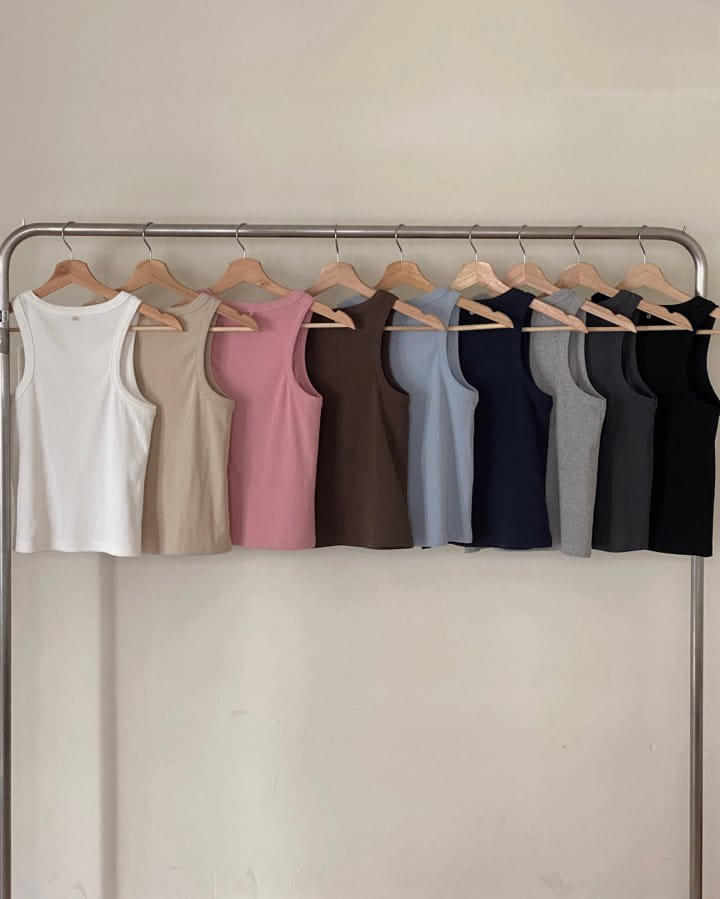 Taejoon - Korean Women Fashion - #womensfashion - Rib Sleeveless Tee - 2