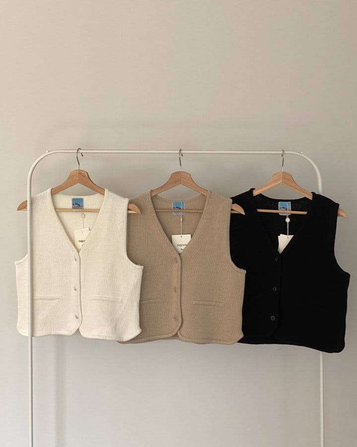 Taejoon - Korean Women Fashion - #womensfashion - Button Knit Vest
