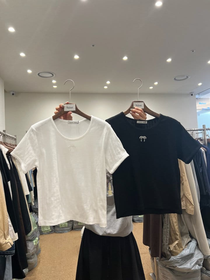 Taejoon - Korean Women Fashion - #womensfashion - Ribbon Tee - 9