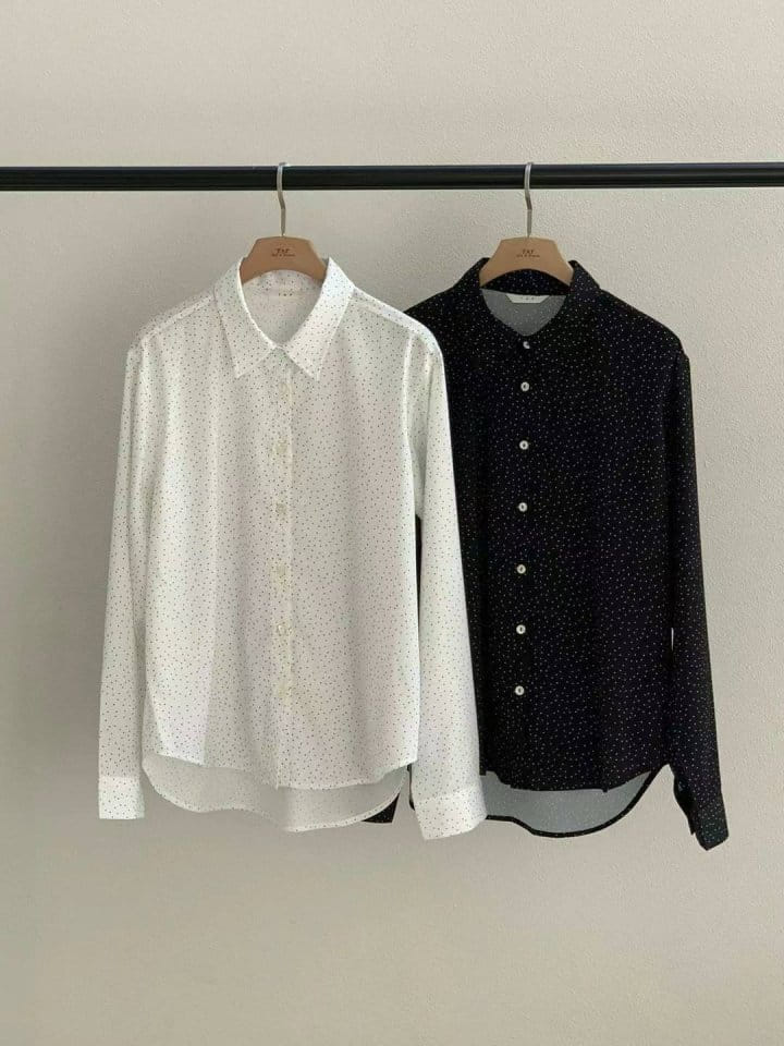 Taf - Korean Women Fashion - #momslook - Pom Pom Dot Blouse - 7