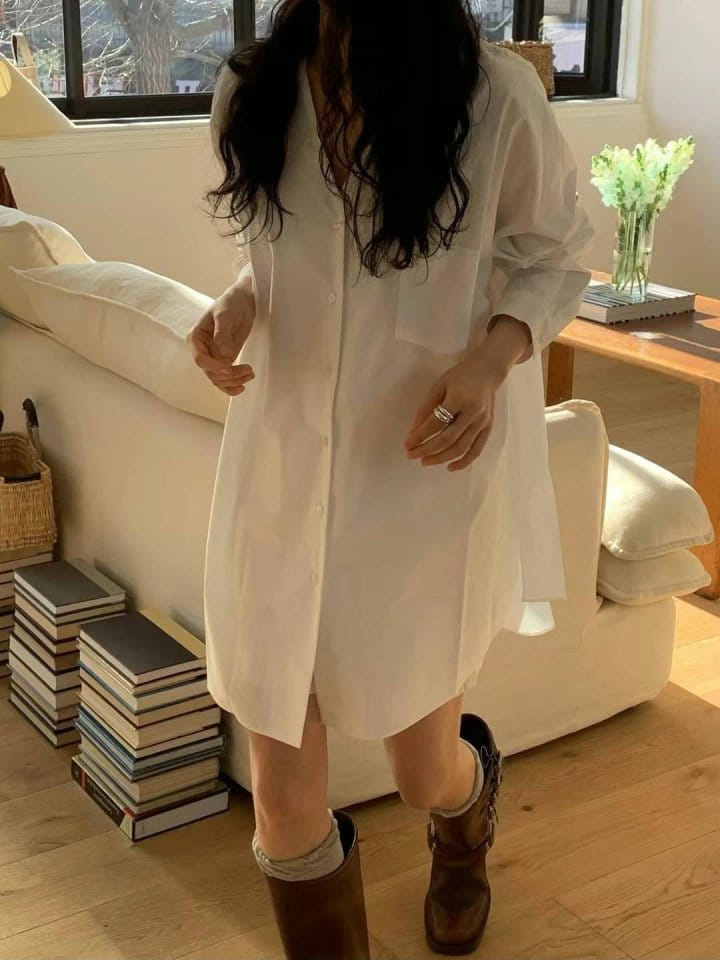 Taf - Korean Women Fashion - #momslook - Bay V Neck One-Piece - 2