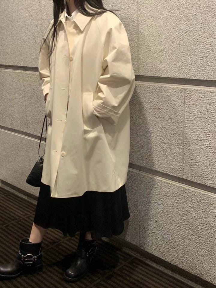 Taf - Korean Women Fashion - #momslook - Hubun Half Trench Coat - 6
