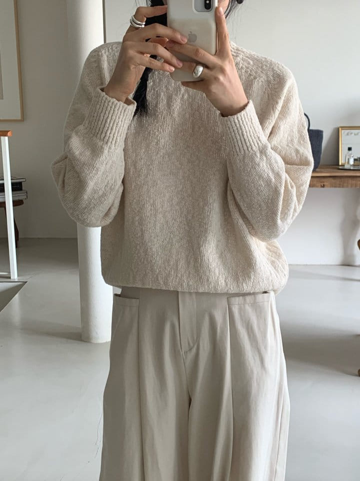 Taf - Korean Women Fashion - #momslook - Owe Raglan Knit - 3