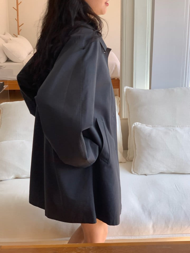 Taf - Korean Women Fashion - #restrostyle - Easy Single Trench Coat - 5