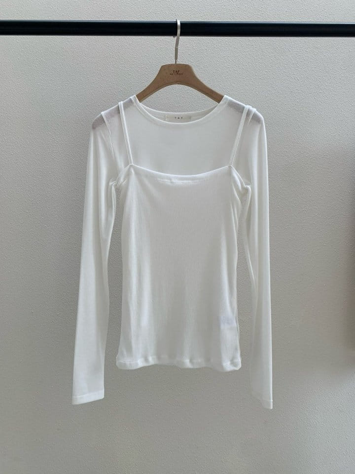 Taf - Korean Women Fashion - #restrostyle - Layered Tight Tee - 2