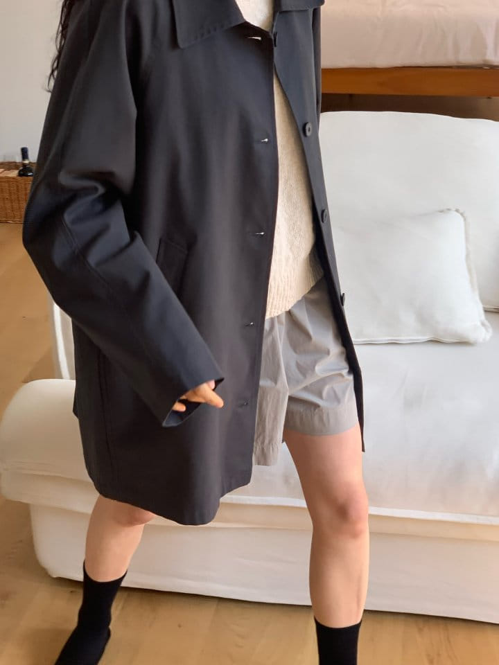Taf - Korean Women Fashion - #romanticstyle - Easy Single Trench Coat - 6