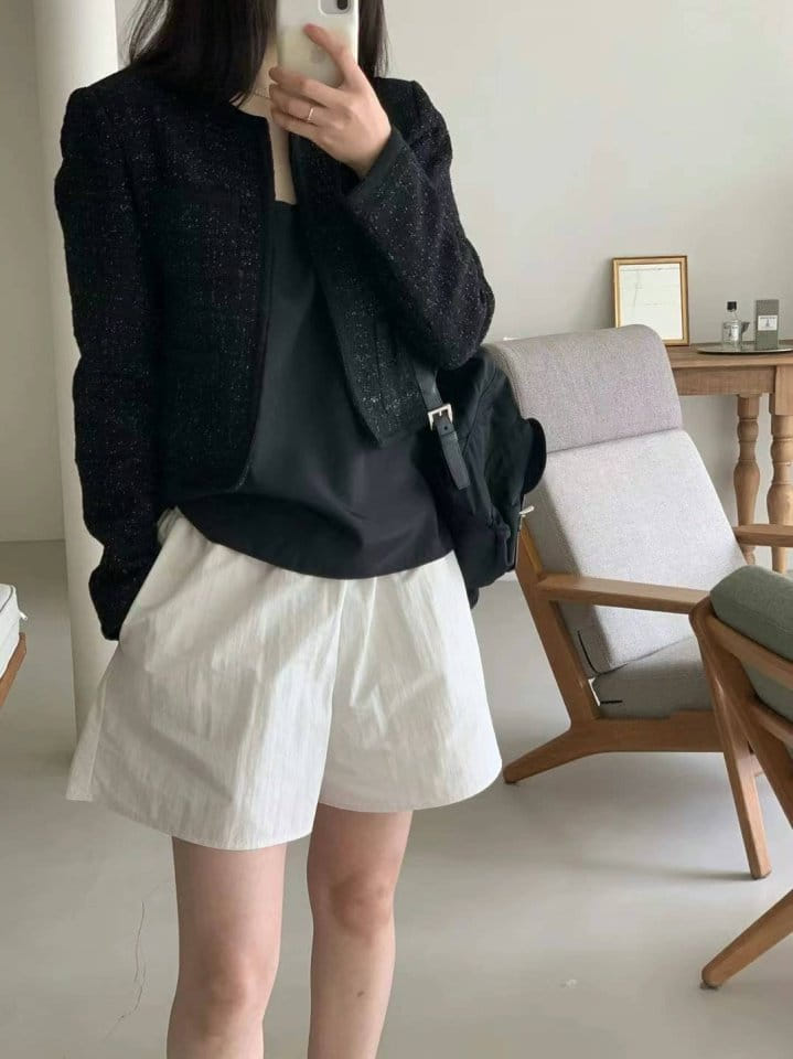 Taf - Korean Women Fashion - #shopsmall - Line Silky Sleeveless Tee - 8