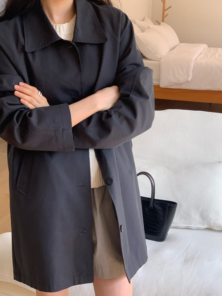 Taf - Korean Women Fashion - #thelittlethings - Easy Single Trench Coat - 9