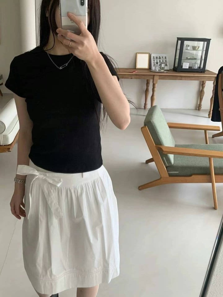 Taf - Korean Women Fashion - #momslook - Coco Ribbon Skirt - 4