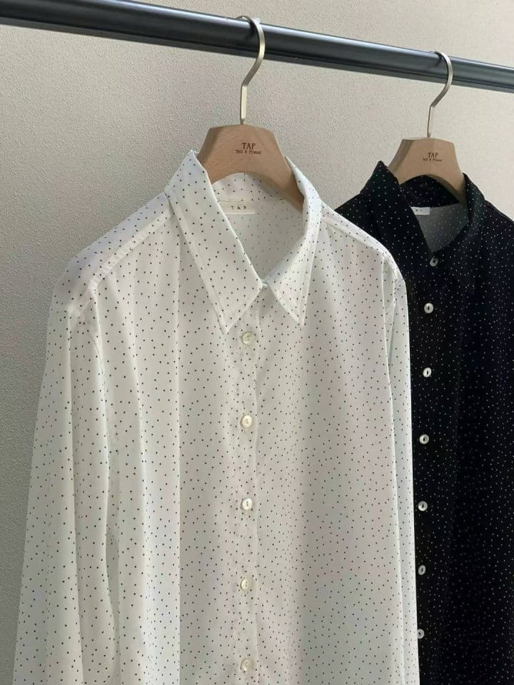 Taf - Korean Women Fashion - #womensfashion - Pom Pom Dot Blouse - 8