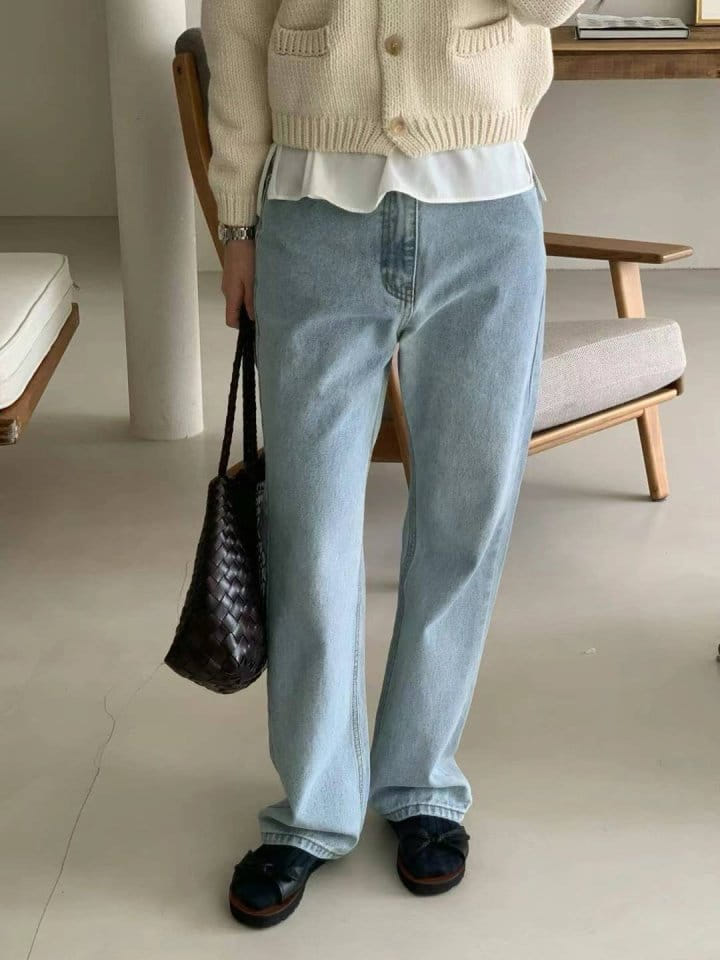 Taf - Korean Women Fashion - #womensfashion - Icy Denim Pants - 5