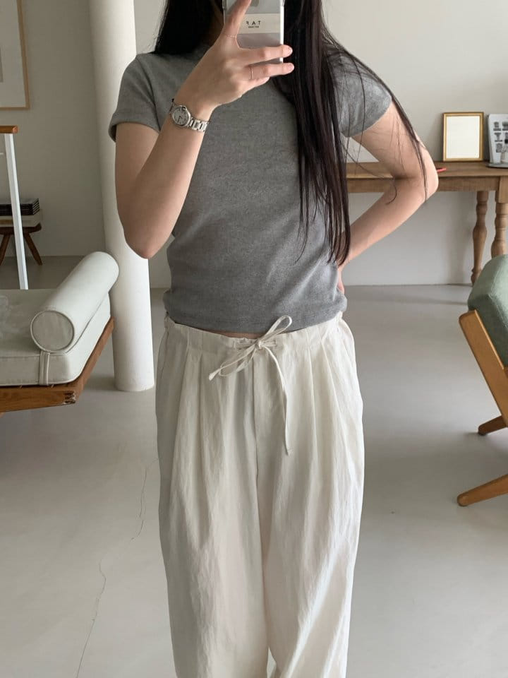 Taf - Korean Women Fashion - #womensfashion - Mini Short Sleeve Tee - 2