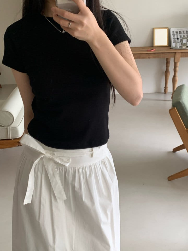Taf - Korean Women Fashion - #womensfashion - Mini Short Sleeve Tee - 6