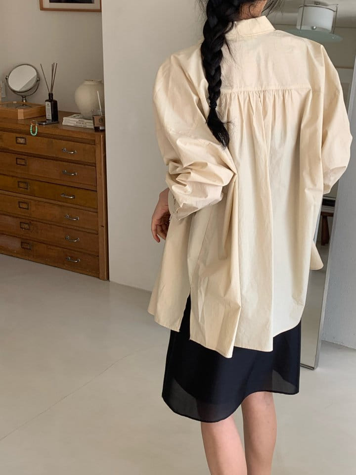 Taf - Korean Women Fashion - #womensfashion - Kai Shirring Shirt - 3
