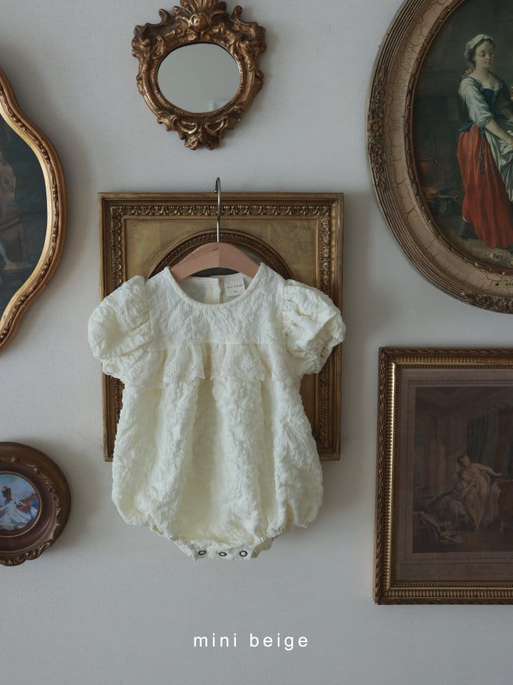 The Beige - Korean Baby Fashion - #babyboutiqueclothing - Puff Sleeve Body Suit - 4