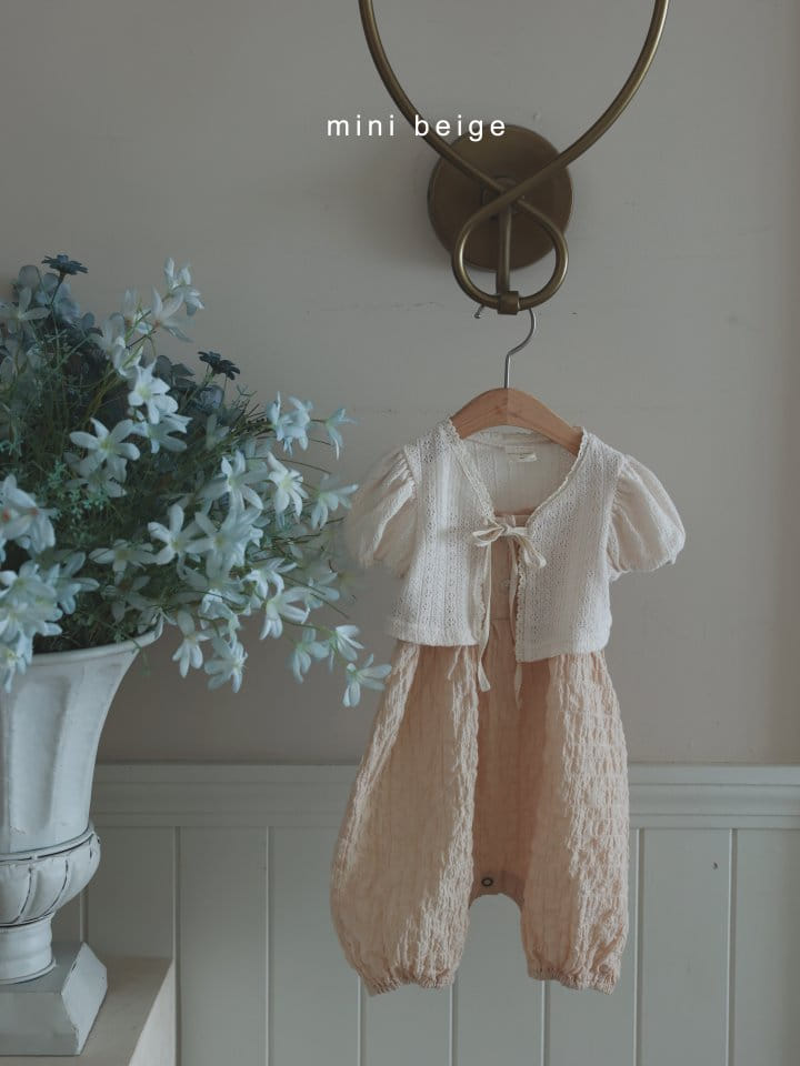 The Beige - Korean Baby Fashion - #babyfever - Button Sleeveless Body Suit - 7